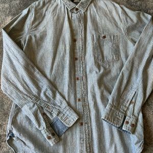 Express denim striped button down